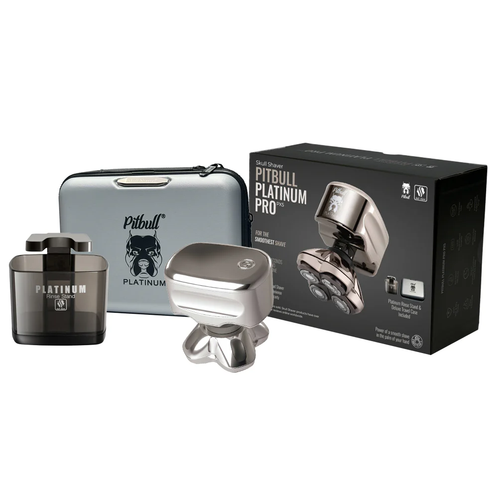 Pitbull Platinum PRO PX5 Head and Face Shaver | 2025 Version (with Deluxe Travel Case & Rinse Stand) - Image 5